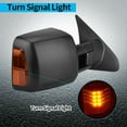 thumbnail image 6 of FEMPRXZ 2pcs Left & Right Side Textured Power Heated Operate Manual Folding and Telescoping Exterior Door Rear View Mirror W/ Heated Turn Signal Defrost Towing Mirrors Extended for Toyota, 6 of 10