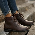 thumbnail image 6 of Brown Women Cozy Winter Boots With Round Toe And Solid Color For Casual Wear, 6 of 9