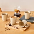 thumbnail image 6 of Malacasa Stoneware Coffee Mugs Set, 12 oz Coffee Cups Set of 4, Dishwasher & Microwave Safe, Brown, 6 of 8