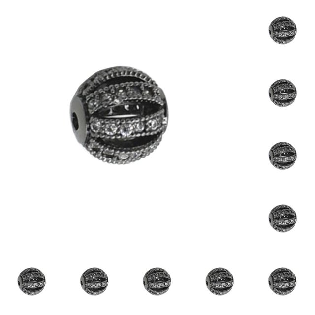 Sonducket Cuentas de 8mm para hacer pulseras, Kit de cuentas cúbicas de Zirconia de bola para bricolaje tipo 4 tipo 4 10Conjunto
