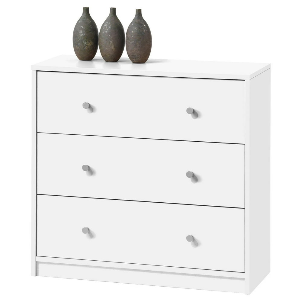 Tvilum Studio Collection 3Drawer Dresser, White