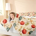 thumbnail image 3 of Homewish Botanical Pumpkin Twin Comforter Sets, Hello Fall Bedding Set, Antique Beige Red Green, Polka Dots Reversible, 2-Piece 1 Comforter and 1 Pillowcase, 3 of 6