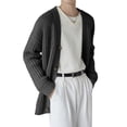 thumbnail image 2 of V-Neck Men Cable Knit Cardigan Male Sweater, 2 of 5