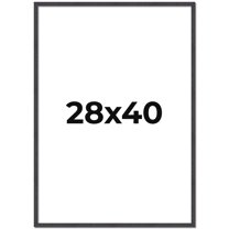 28x40 Rustic Brown Real Wood Picture Frame Width 0.75 inches | Interior Frame Depth 0.5 inches |