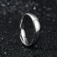 thumbnail image 2 of /4mm/6mm/8mm Stainless Steel Ring Black/Silver Plated Matte Finish&Polished Beveled Edge, 2 of 13