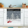 thumbnail image 5 of Coolnut Christmas Santa Claus Dishwasher Magnet Cover, Kitchen Refrigerator Cover Decal Decorative Washing Machine Door Panel, 23"x 26", 5 of 6