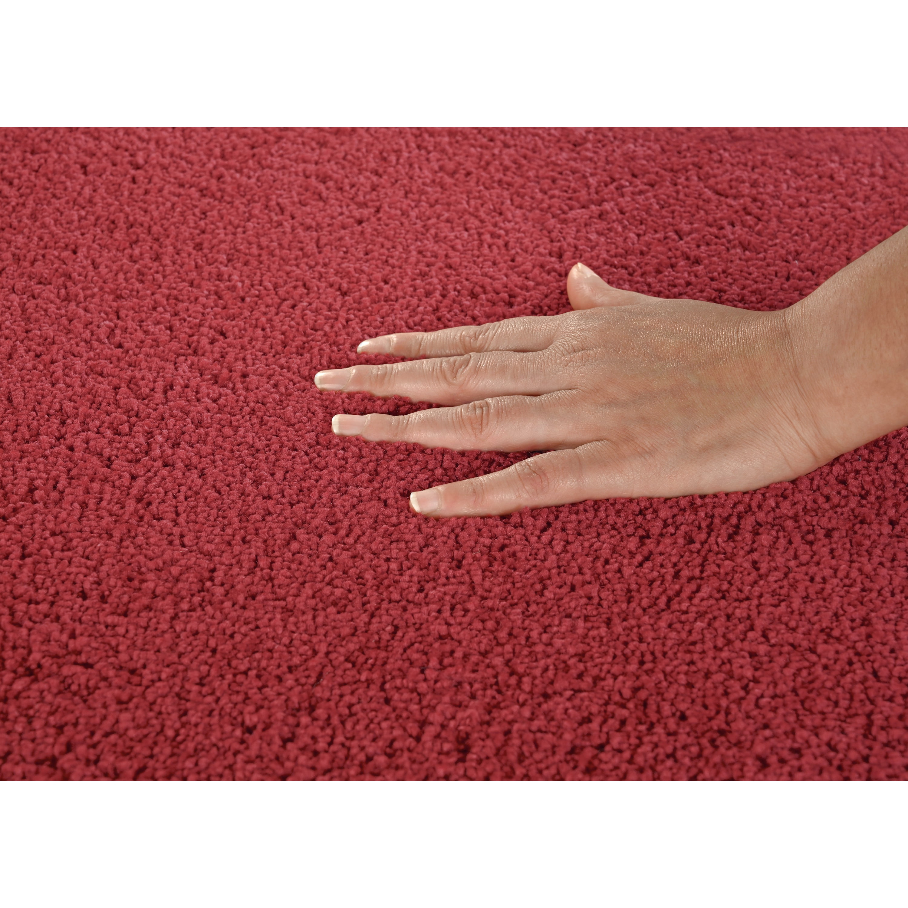 Garland Rug Gramercy Washable Polypropylene Classic Red Bath Rug, 20" x 34"