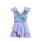 thumbnail image 5 of Vestido Floral Corto Estilo Vestido de Manga Corta Upf Traje de Baño de Niñas con Pantalones Desmontables, Secado Rápido Estampado Floral Traje de Baño Conservador para Niños, Poliéster Suave, 5 of 8