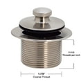 thumbnail image 6 of Westbrass 14" Brass Bath Waste & Overflow Assembly with Twist & Close Drain and 2-Hole Faceplate, Fully Finished, Oil Rubbed Bronze, 6 of 12