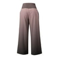 thumbnail image 5 of hotojiny Wide Leg Linen Pants for Women Elastic High Wasited Baggy Palazzo Pants Pull On Lounge Trousers with Pockets, 5 of 5