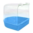 thumbnail image 2 of HEVIRGO Pet Bird Parrot Transparent Bathing Tub Bathtub Shower Box Hanging Cage Decor, 2 of 7