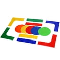 thumbnail image 3 of 4 Pcs Anti-skid Tennis Ground Court Marker Line PVC Sticker Logo Basketball Football Badminton Court Line Ground Signal Label (Red, Yellow, Blue, Green Line Style), 3 of 8