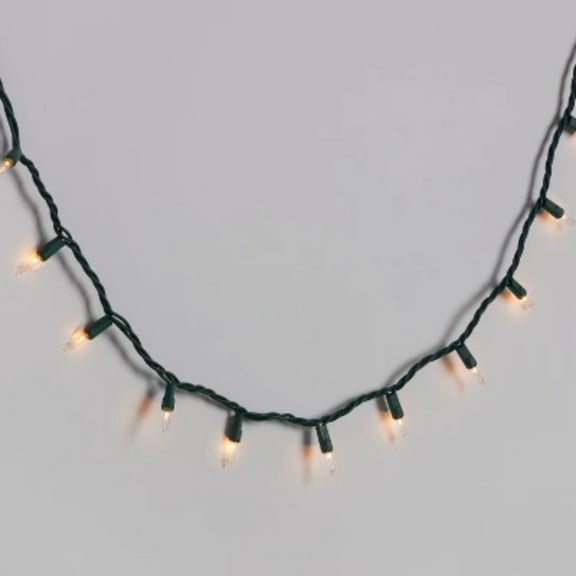 50ct Incandescent Mini Christmas String Lights with Green Wire -