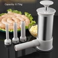 thumbnail image 5 of Petyoung Manual Sausage Stuffer, Kitchen Homemade Sausage Machine with 4 Filling Nozzles, Fast Sausage Filling For Family Gatherings And Barbecues Making Different Sizes Of Sausages, 5 of 9