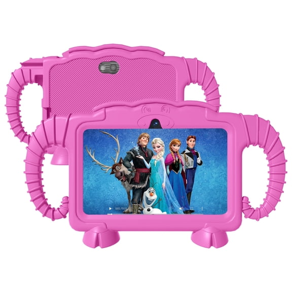 Kids Tablet, 7 inch Android Tablet for Kids, 6GB RAM 32GB ROM Quad-Core Toddler Tablet with Shockproof Case, Bluetooth, WiFi, Parental Control, 2MP 2MP Dual Camera, GPS, Games