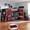 Black+Red, variant on Mirightone L-Shaped Full over Full over Twin Gaming Bunk Bed with Desks and Storage, Gaming Triple Bunk Beds with LED & Charging for Adults Gamer, Black