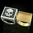 thumbnail image 4 of GKNET Heavy Stainless Steel Gothic Punk Biker Rings Fashion Mens Skull Delicate Jewelry Sz 6-13-#22-8, 4 of 6