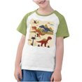 thumbnail image 3 of RXIRUCGD 2025 Vêtements d'Été pour Enfants Tout-Petits Garçons Filles Mode Mignon Col Rond Imprimé Manches Courtes Haut, 3 of 7