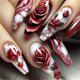 thumbnail image 1 of 24 Pcs Medium Ballerinas False Nail Glossy Artificial Nail Flowers Stick on Nail Valentines Day Press On Nail, 1 of 4