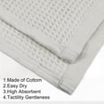 thumbnail image 3 of Toalla de baño Unique Bargains algodón absorbente suave tejido gofre gris 140x70cm 55,12''x27,56'', 3 of 7