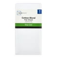 thumbnail image 3 of Mainstays 300 Thread Count Easy Care White Cotton Blend Percale Flat Bed Sheet, Twin, 3 of 8