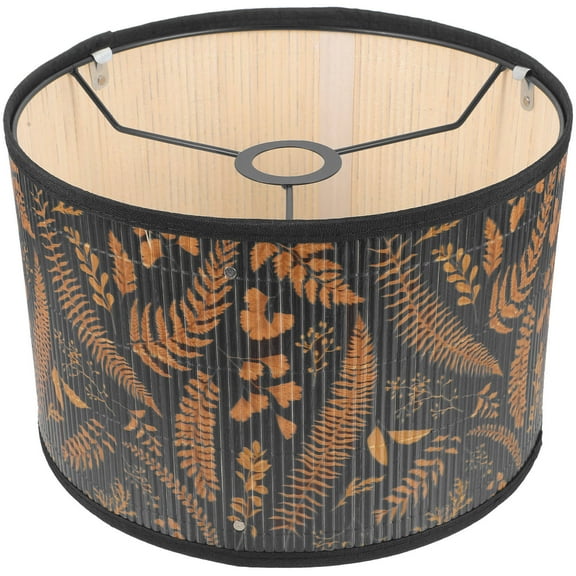 BESTOYARD Printed Drum Lampshade Vintage Table Lamp Shade for Home Decor Softens Living Room and Bedroom