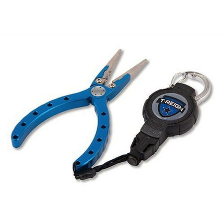 T-REIGN 6" Fishing Pliers with Medium Retractable Gear Tether