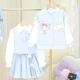 thumbnail image 1 of Sanrios-Chaqueta de béisbol informal para niños, conjunto de uniforme de estilo Kawaii, falda JK, Kuromi My Melody, Cinnamoroll, 1 of 5