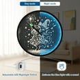 thumbnail image 5 of Indoor 12' Voice-Activated Luminous Decoration Wall Clock With LED Night Light Cat Dressed As The Starry Witch, 5 of 8