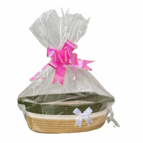 Toystoory Cesta de regalo hueca, cesta de almacenamiento con asas, gran capacidad, elegante y versátil, cestas ideales para regalar. Artesanía dos