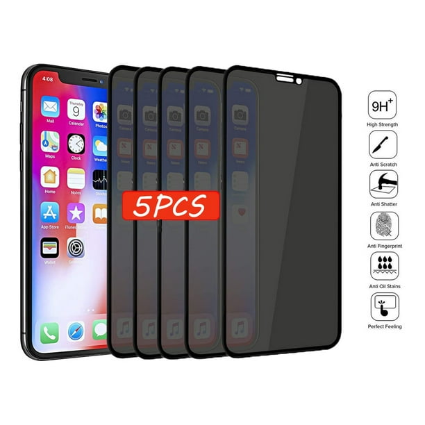 1-5 protectores de pantalla de privacidad para IPhone 13 12 Pro Max 11 Pro XS MAX XR X SE 2020 Mini 7 8 14 Plus vidrio protector antiespía Tan Jianjun unisex