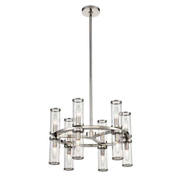 CH309066PNCG-Kuzco Lighting-Revolve - 12 Light Chandelier-Polished Nickel Finish