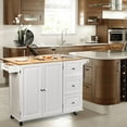 Giantex Kitchen Island Cart with DropLeaf Tabletop, Large Trolley Cart