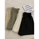 thumbnail image 2 of Pantalones cortos de pierna ancha con cintura elástica de verano para mujer, pantalones sueltos, pantalones casuales deportivos finos negros de cintura alta pequeños, 2 of 6