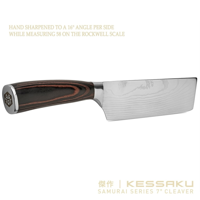OreMake 7 Inch Nakiri Fixed Blade Kitchen Knife Sheepdog Series