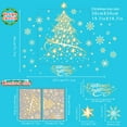 thumbnail image 5 of 2PC Christmas Tree Window Clings Stickers for Glass, Extra Large Xmas Windows Static Stickers, DIY Wall Window Door Mural Showcase Decal Sticker Gold, 5 of 8