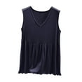 thumbnail image 2 of Lovskoo Women's Summer Modal Tank Top Undershirt Casual Solid Color Loose V-Neck Camisoles Tank Top Dark Gray, 2 of 8
