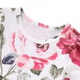 thumbnail image 4 of Actoyo Summer Toddler Kids Girl Clothes Ruffle Floral Tops +Jeans 2Pcs Outfits 1-4Years, 4 of 11