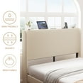 thumbnail image 5 of Platform Bed , Metal Bed Frame with Charging Station, No Box Spring Needed, (Beige), Noise Free,Easy Assemble., 5 of 9