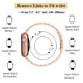 thumbnail image 5 of ASLL Slim Metal Band Compatible with Apple Watch Band 49mm 46mm 45mm 44mm 42mm（Series 3/2/1）Dressy Stainless Steel Chain Strap for Women iWatch Bands Series 10 9 8 7 6 5 4 SE Ultra 2 1,Rose, 5 of 6