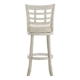 thumbnail image 5 of Weston Home Shapel Window Back 29"H Swivel Bar Stool, Antique White Finish, Beige Linen, 5 of 7