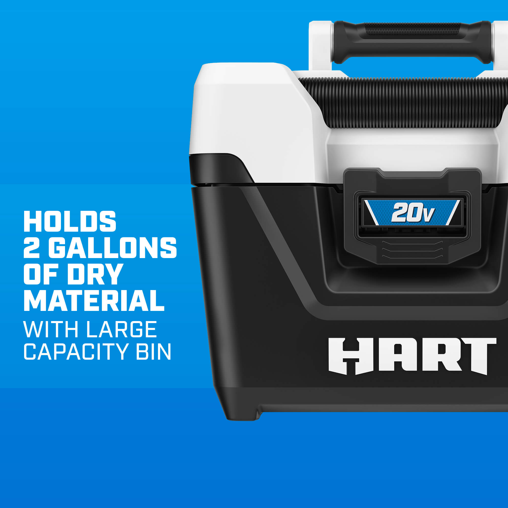 HART 20-Volt Cordless 2-Gallon Wet/Dry Vacuum Kit (1) 20-Volt 4.0Ah Lithium- Ion Battery - image 5 of 12