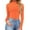 JUN007_Orange, variant on Women's Mock Turtle Neck Long Sleeve Tops Bodysuit Jumpsuit, Long Sleeve Turtleneck Tight Tights Women's Jumpsuit Orange