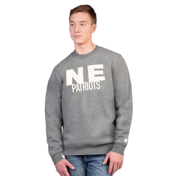 Men's Starter Charcoal New England Patriots Assist Sweatshirt