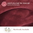 thumbnail image 6 of Howarmer Large Wine Red Fleece Throw Blankets, Queen Size Soft Fuzzy Blanket for Women Men and s, All Season Lightweight Microfiber Fluffy Blanket, 90 x 90 inch, 6 of 7