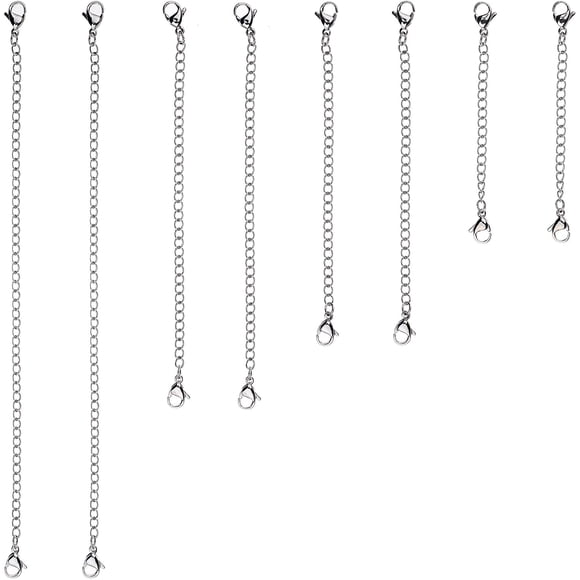 8Pcs Upgraded Necklace Extenders, Stainless Steel Chain Extender for Necklace