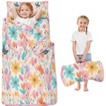 Pioneer Flower Floral Print Pattern Toddler Nap Mats for Kids Preschool,Sleeping Mat Bag or Kids,Toddler Sleeping Bag,Toddler Nap Mat or Daycare
