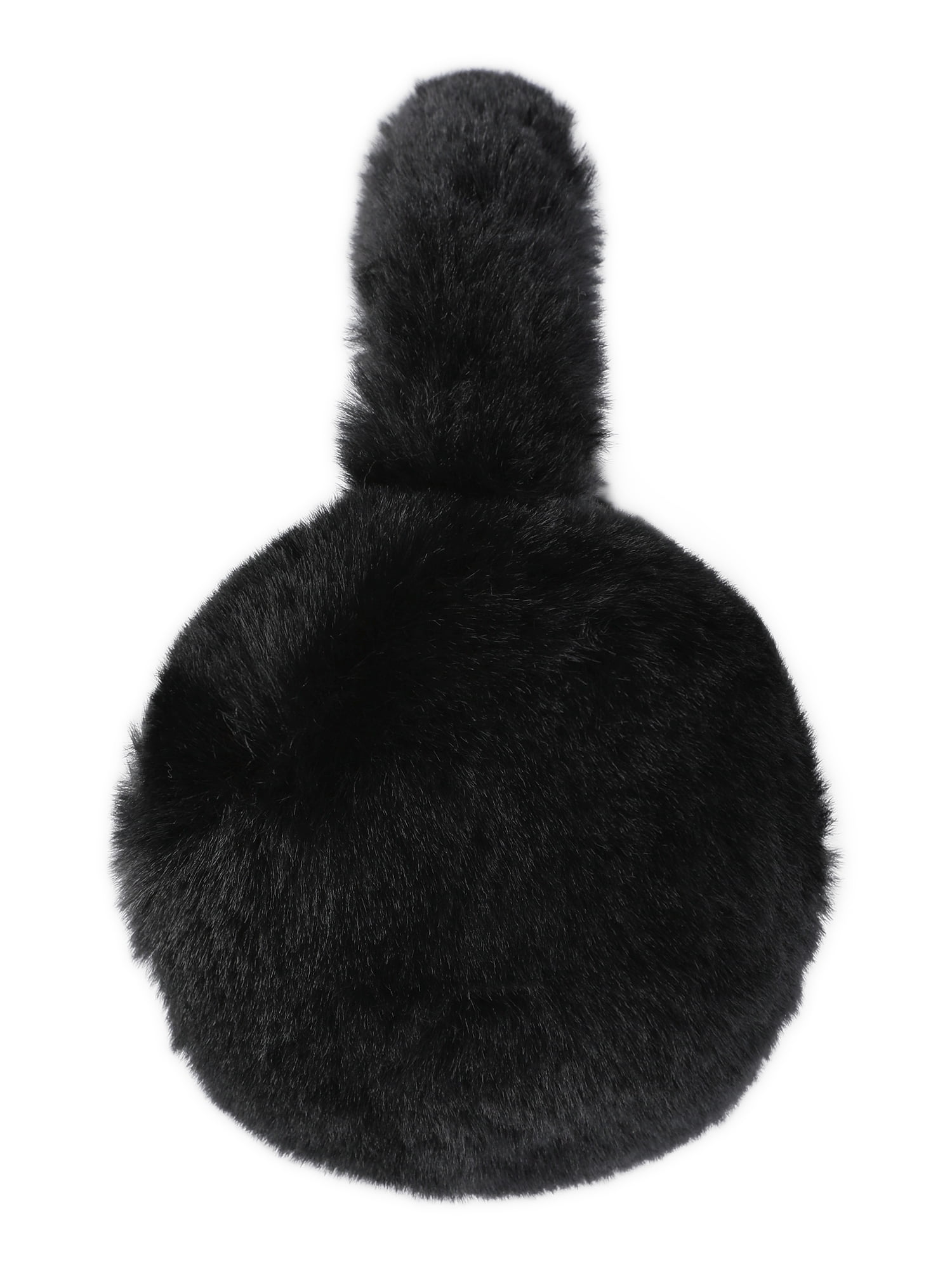 Time and Tru Women's Faux Fur Earmuffs, One Size, Black