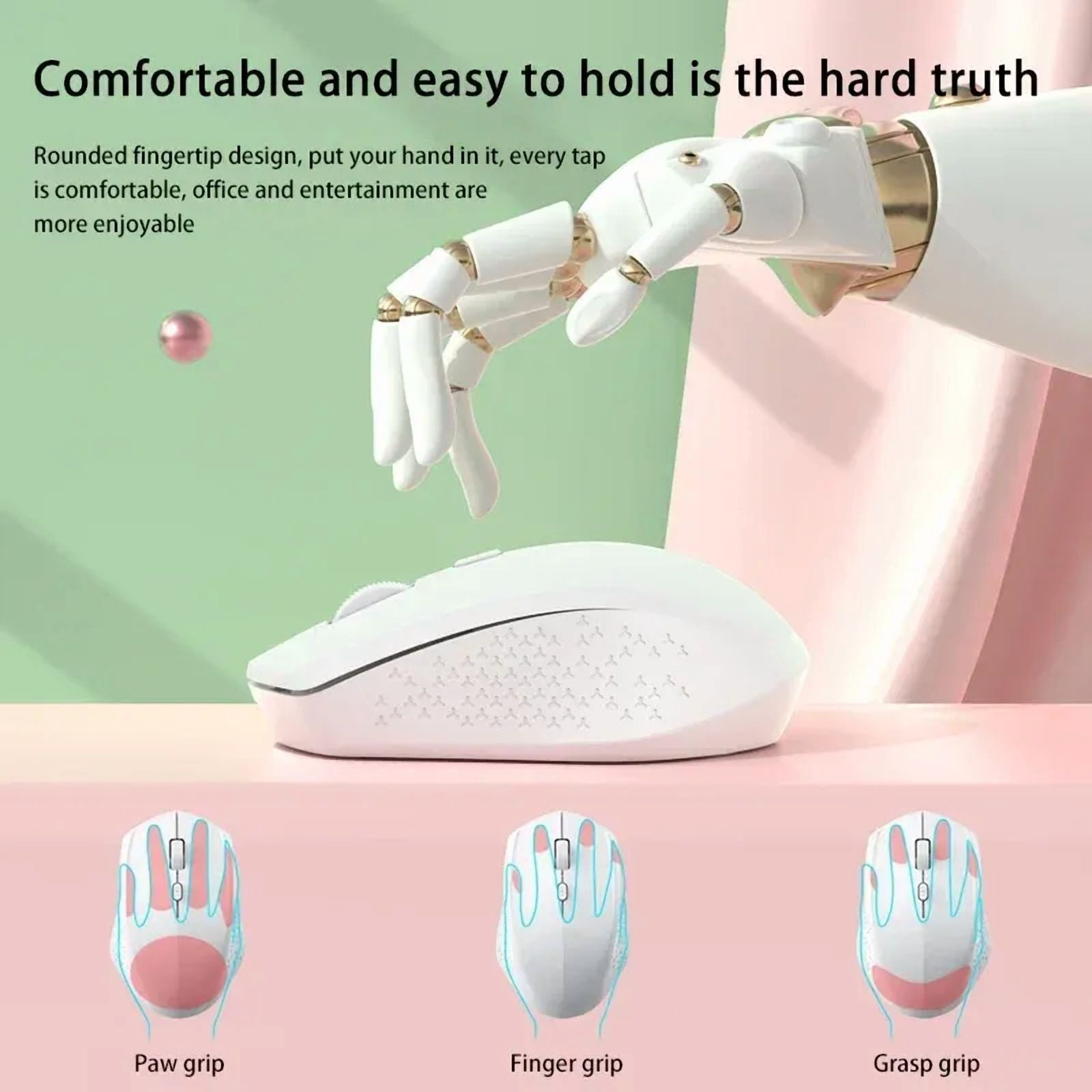 Xiaomi Wireless Bluetooth Mouse 2.4Ghz 1600 DPI Ergonomics Dual Model Type-C Rechargeable Mini Mute Mouses For PC Android Ios