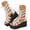 White, variant on Women's Cutout Ankle Boots Lace Up Platform Wedge Sandals Open Toe Back Zipper Gothic Gladiator Sandals Black Size 9.5